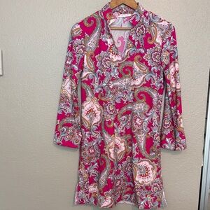 Jude Connally Pink Paisley Dress